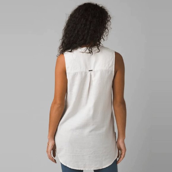 Prana Women's Emery Run Tunic - Small - Soft White Stripe NWT - Picture 2 of 4